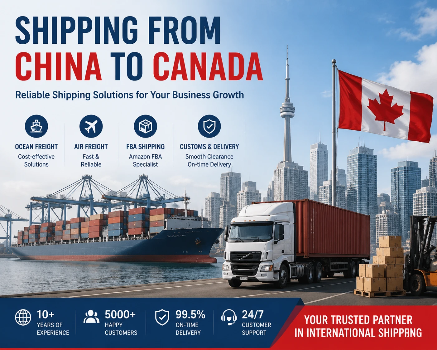 Shipping from China to Canada for Amazon sellers